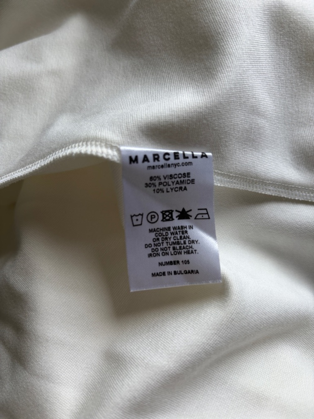 Marcella Kalene Dress Off White Long Sleeve Maxi Mock Neck Sz S NEW - Picture 10 of 12